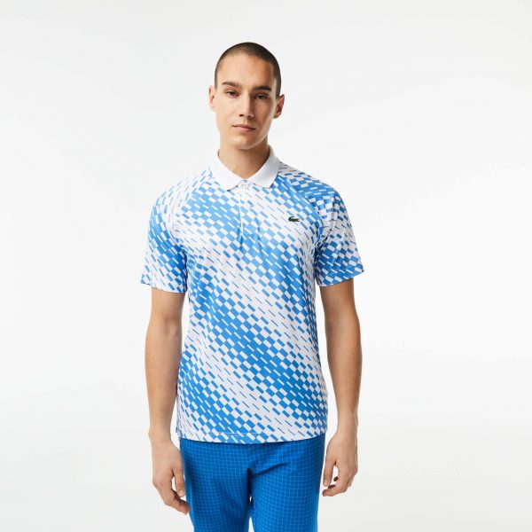 Camiseta Lacoste Djokovic Blanco/Azul - Imagen 3