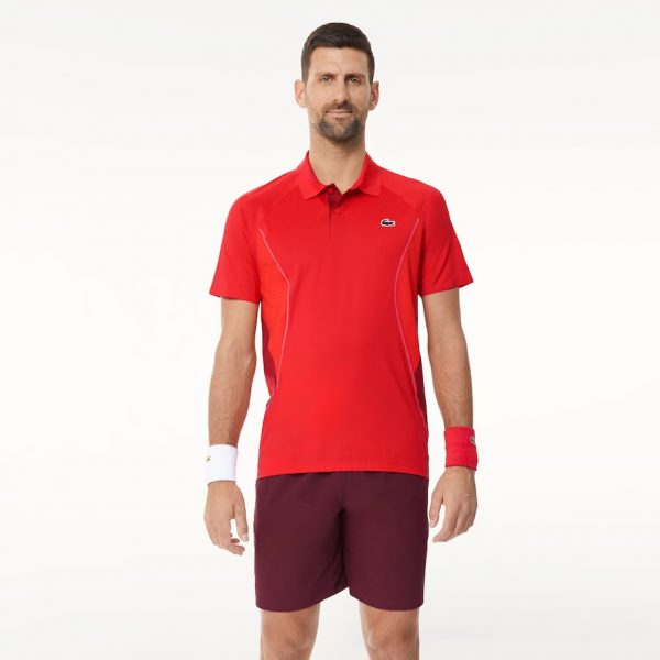 Short Tenis Sportsuite Lacoste x Novak Djokovic - Burdeo - Hombre - Imagen 3