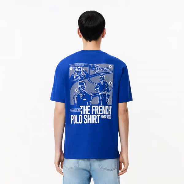 Polera Lacoste Algodón Azul - Imagen 2