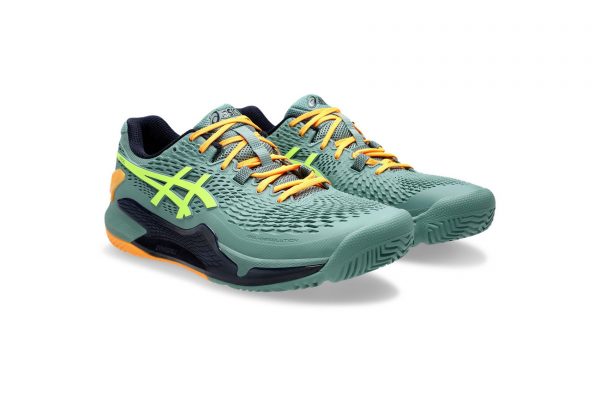 Zapatilla Asics Gel Resolution 9 - Padel - Celadon / Safety Yellow - Imagen 7