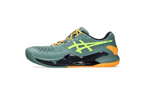 Zapatilla Asics Gel Resolution 9 - Padel - Celadon / Safety Yellow