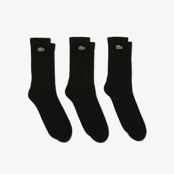 Calcetas Lacoste Negras Largas