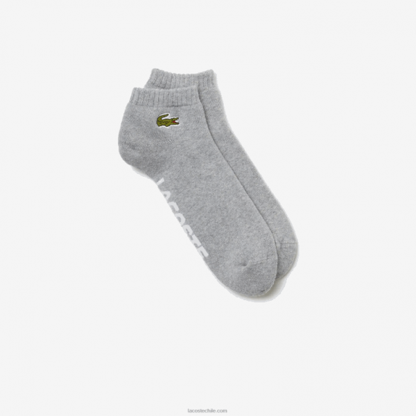 Calcetas Lacoste Gris Cortas