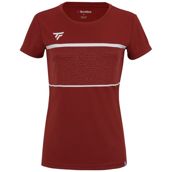 Polera Tecnifibre Team Tech Tee Mujer - Cardinal