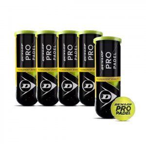 Pack 5 Tarro Plástico Pelota Dunlop Pro Padel X3