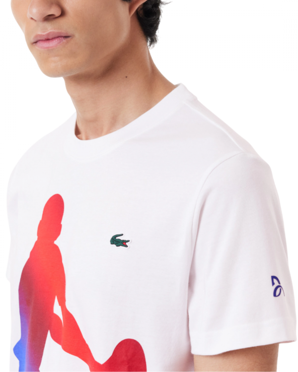 Polera Lacoste x Djokovic - Blanca/Rojo