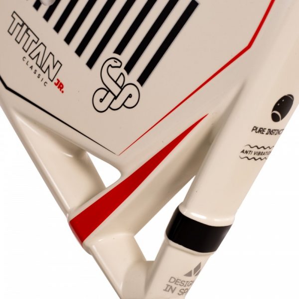 Pala Padel Vibora Titan Junior Classic White - Imagen 4