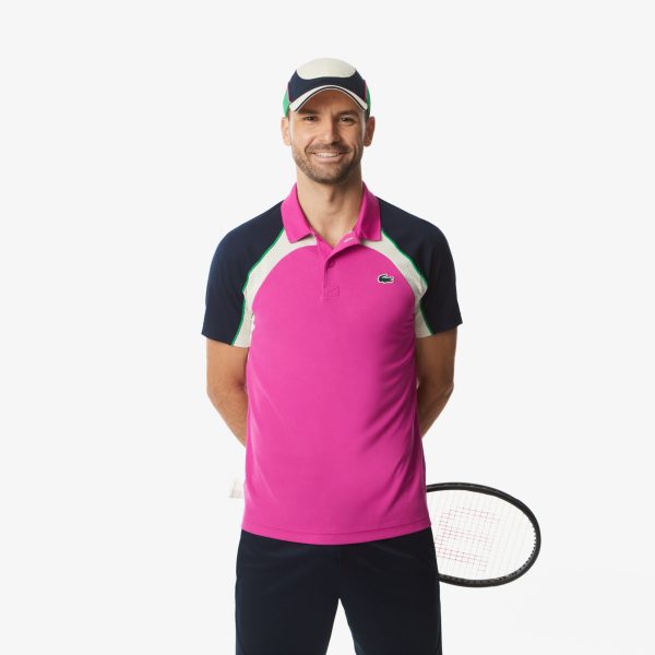 Polo Lacoste Multicolor Rosa/Marino/Crema - Imagen 6
