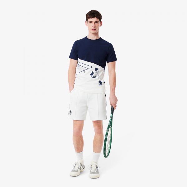 Short Tenis Clásico Lacoste Blanco/Azul Marino - Imagen 2
