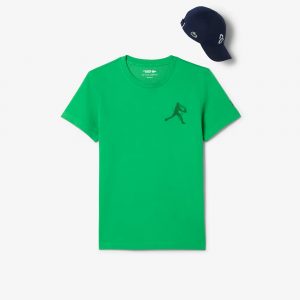 Kit Polera Verde y Gorra Navy Lacoste Djokovic
