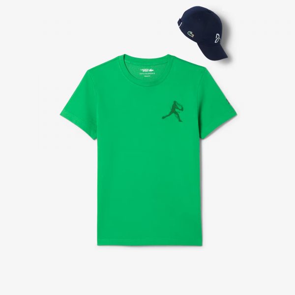 Kit Polera Verde y Gorra Navy Lacoste Djokovic