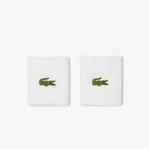 Muñequera Lacoste Blanca X2