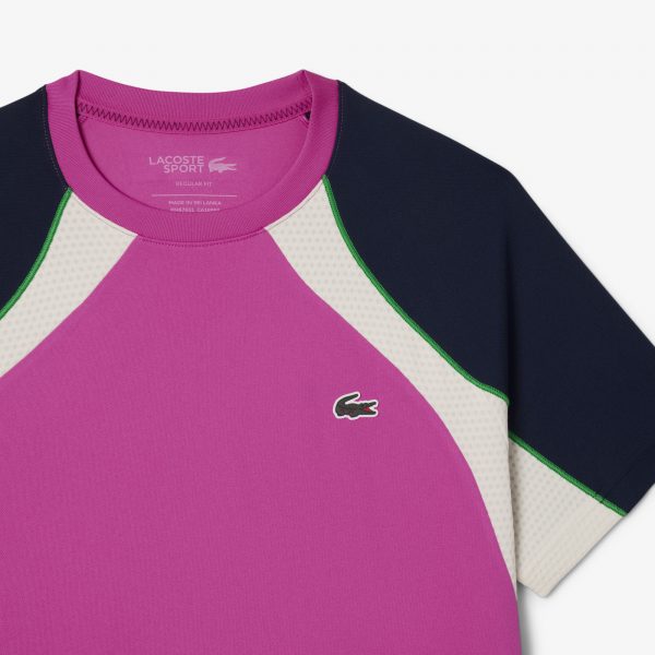 Polera Lacoste Multicolor Rosa/Marino/Crema - Imagen 6
