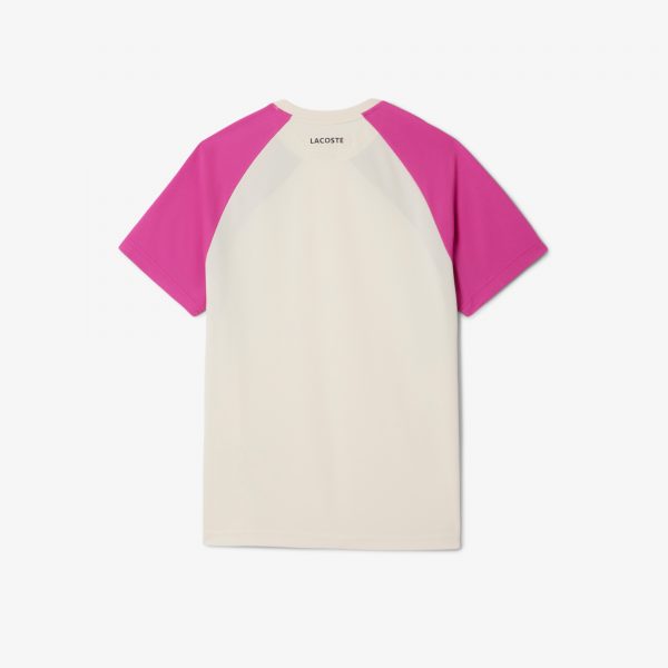 Polera Lacoste Multicolor Crema/Rosa/Verde - Imagen 5