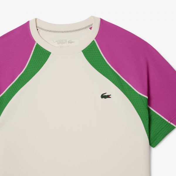 Polera Lacoste Multicolor Crema/Rosa/Verde - Imagen 6